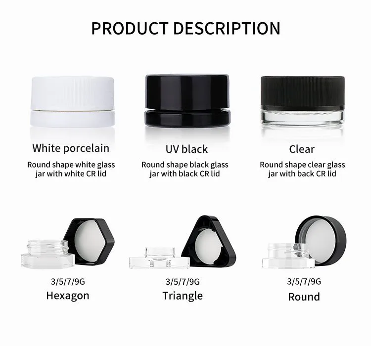 round glass concentrate jar round glass concentrate jar