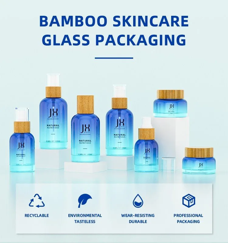 wooden cosmetic bottle packaging