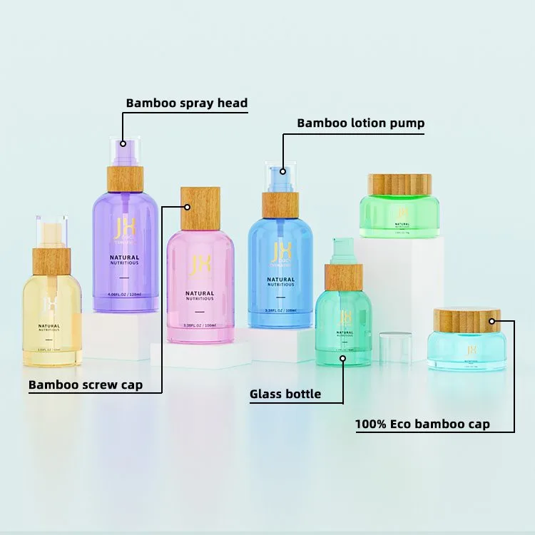 wooden cosmetic bottle