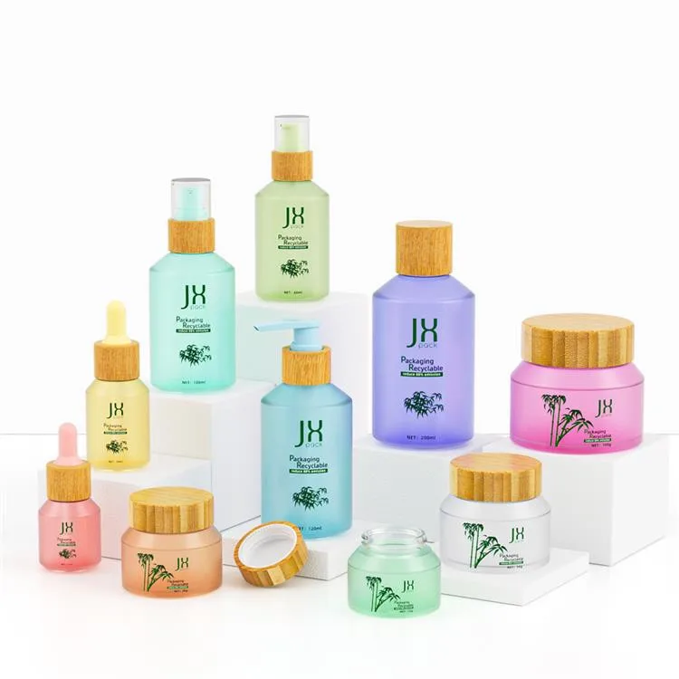 makeup packaging with bamboo cap makeup packaging with bamboo cap