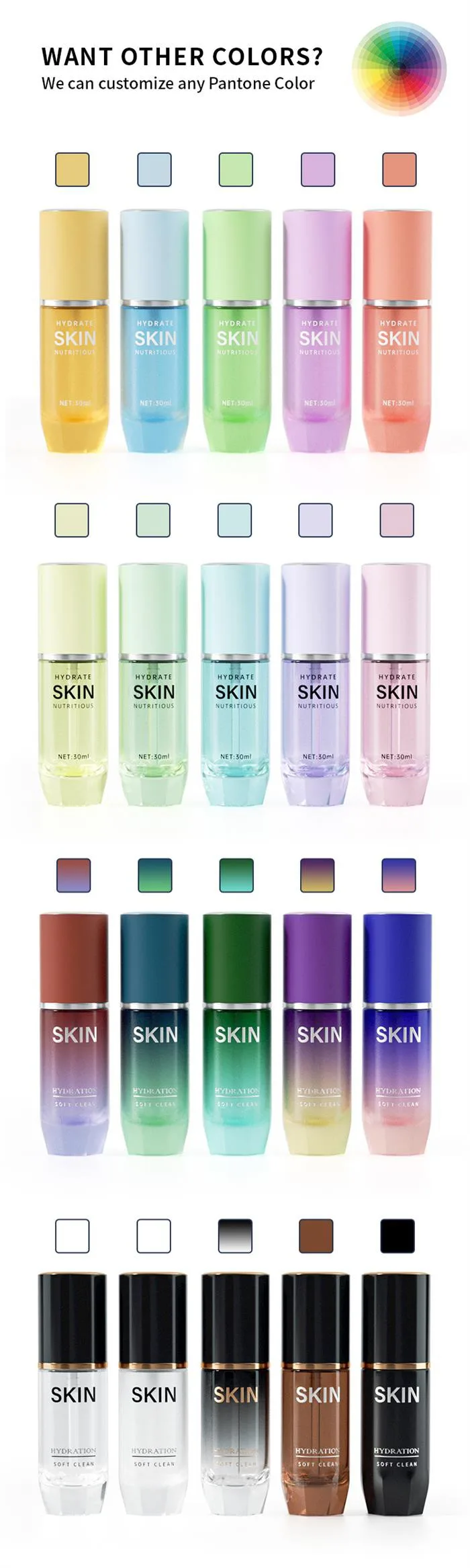 small moisturizer bottles