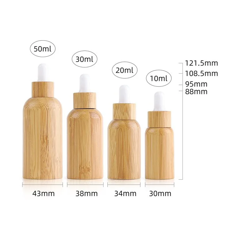 50ml bamboo dropper bottle