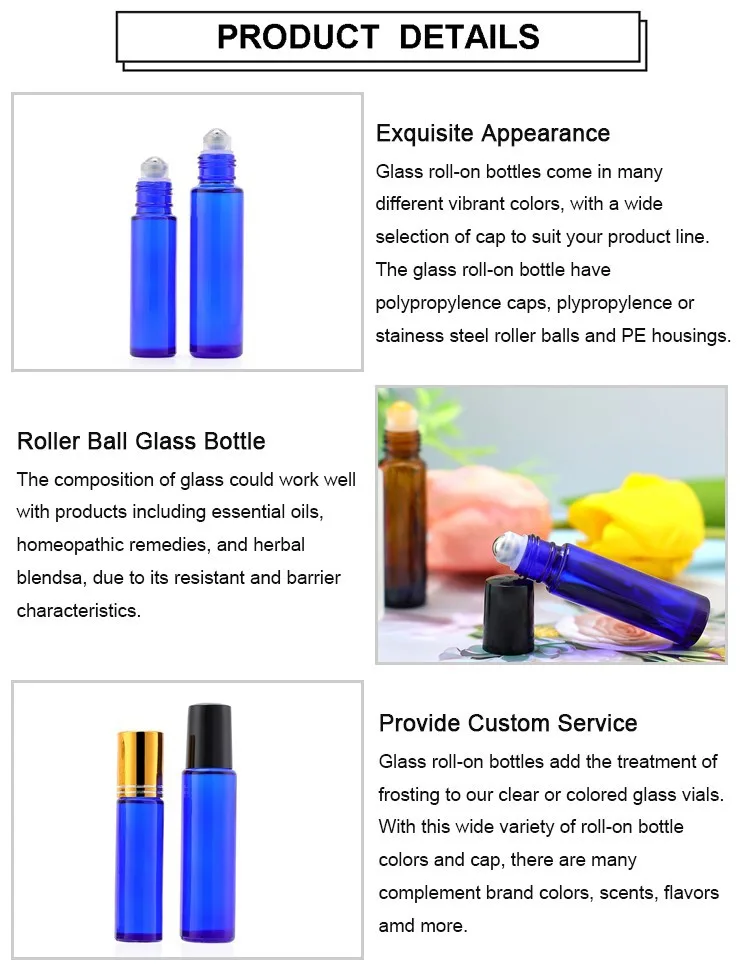 10ml glass perfume roll on bottle