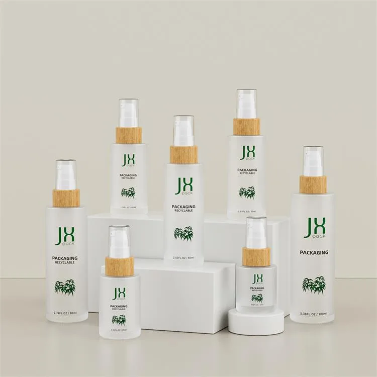 bamboo lotion pump bottle