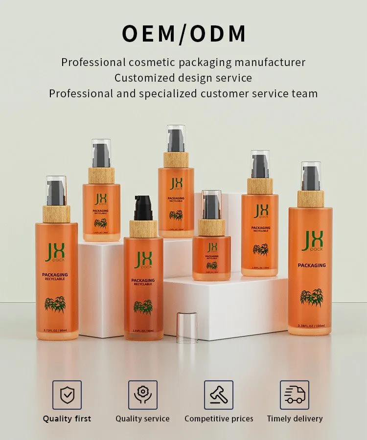 bamboo cosmetic bottles