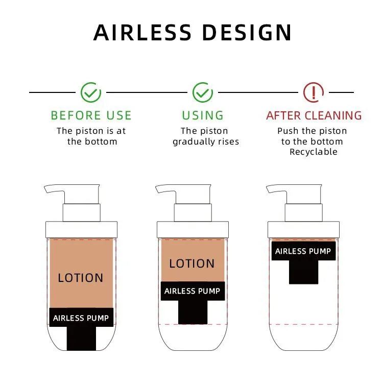 60ml airless lotion bottle