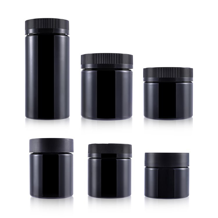 black plastic jar black plastic jar