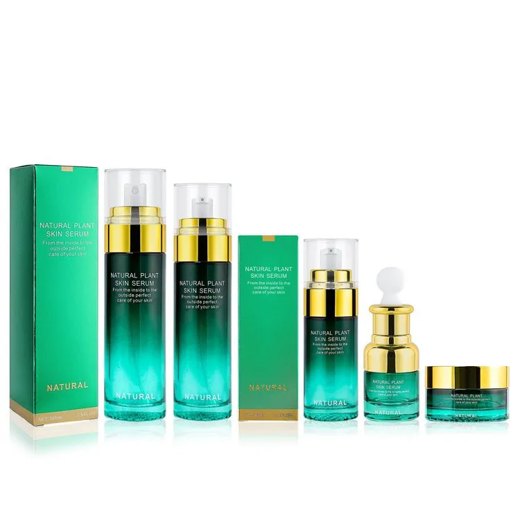 green gradient cosmetic bottle green gradient cosmetic bottle