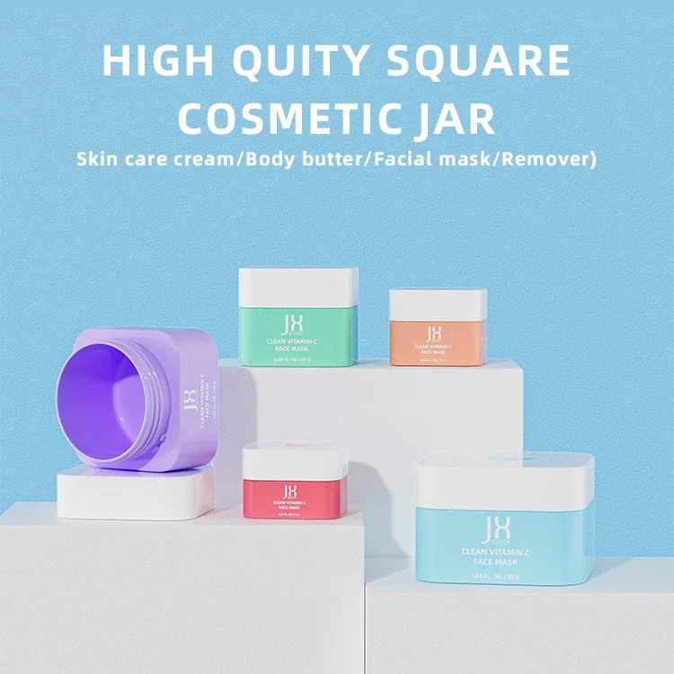 square pet cosmetic cream jars square pet cosmetic cream jars