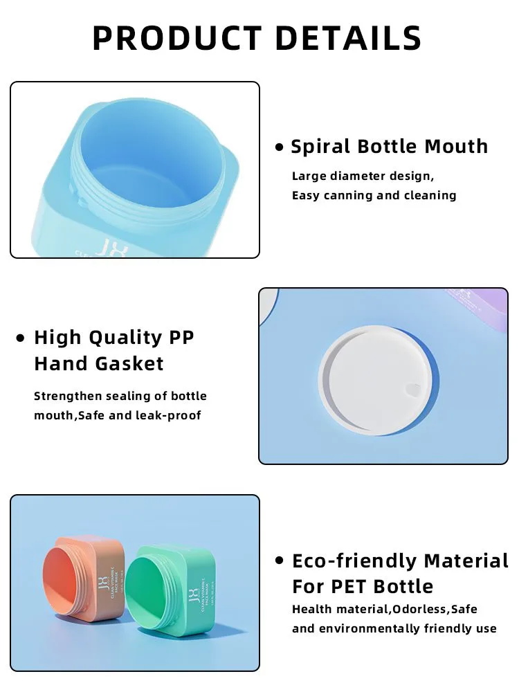 square pet cosmetic jars square pet cosmetic jars