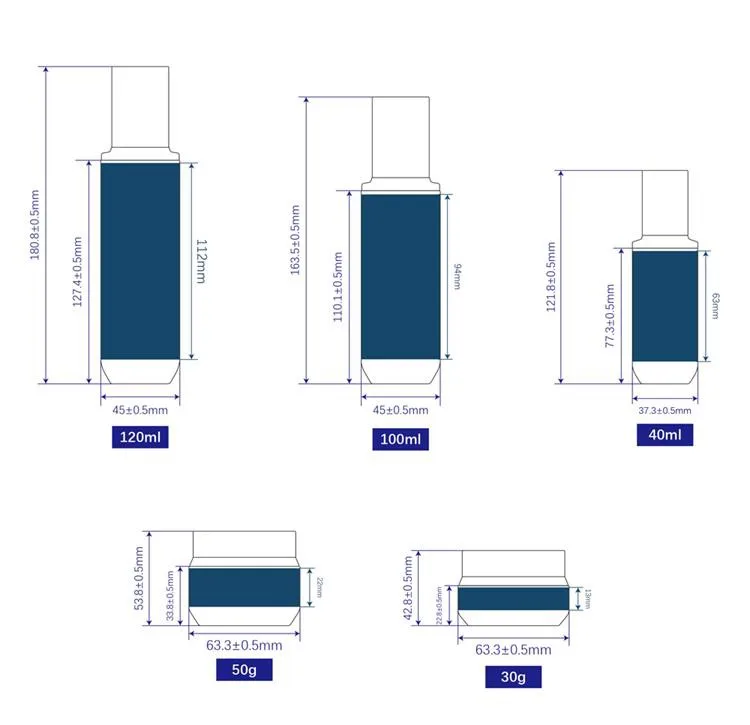 skin care glass packaging