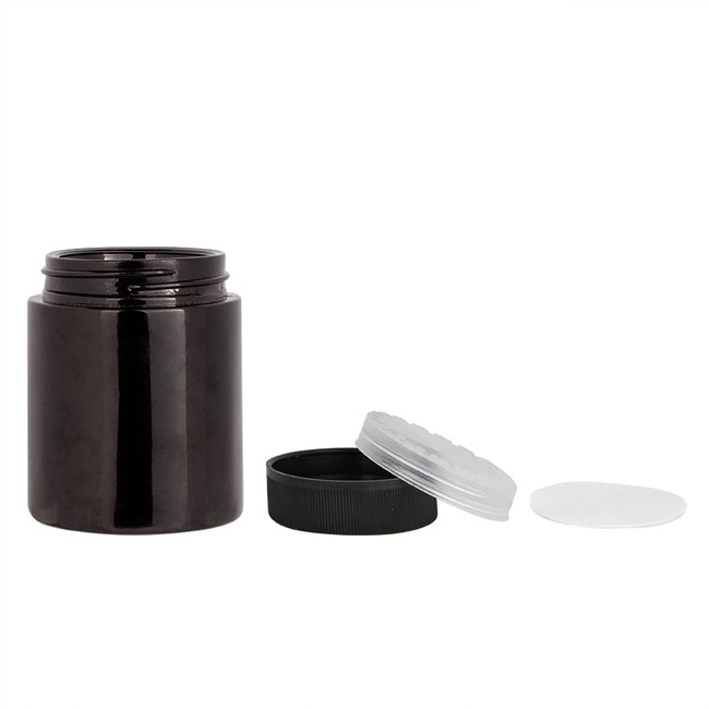 4oz black glass child resistant jar 4oz black glass child resistant jar