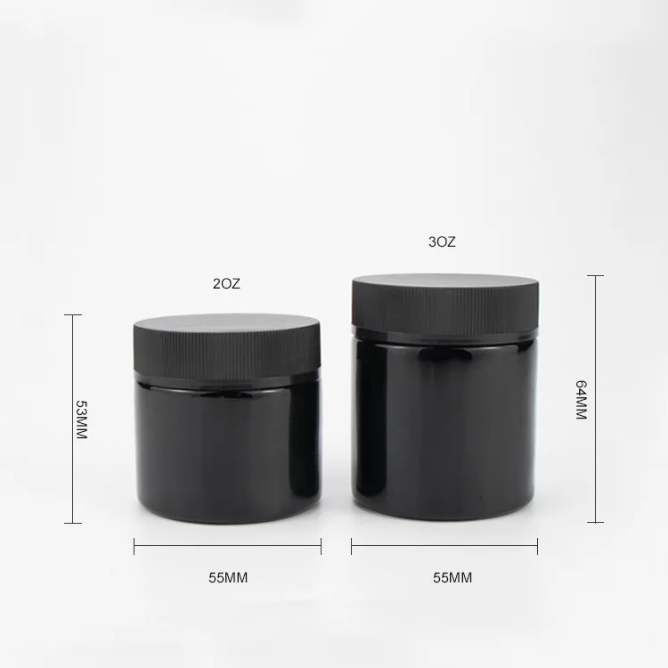 3oz black child proof jar 3oz black child proof jar