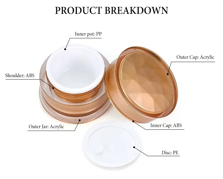 small plastic cosmetic containers
