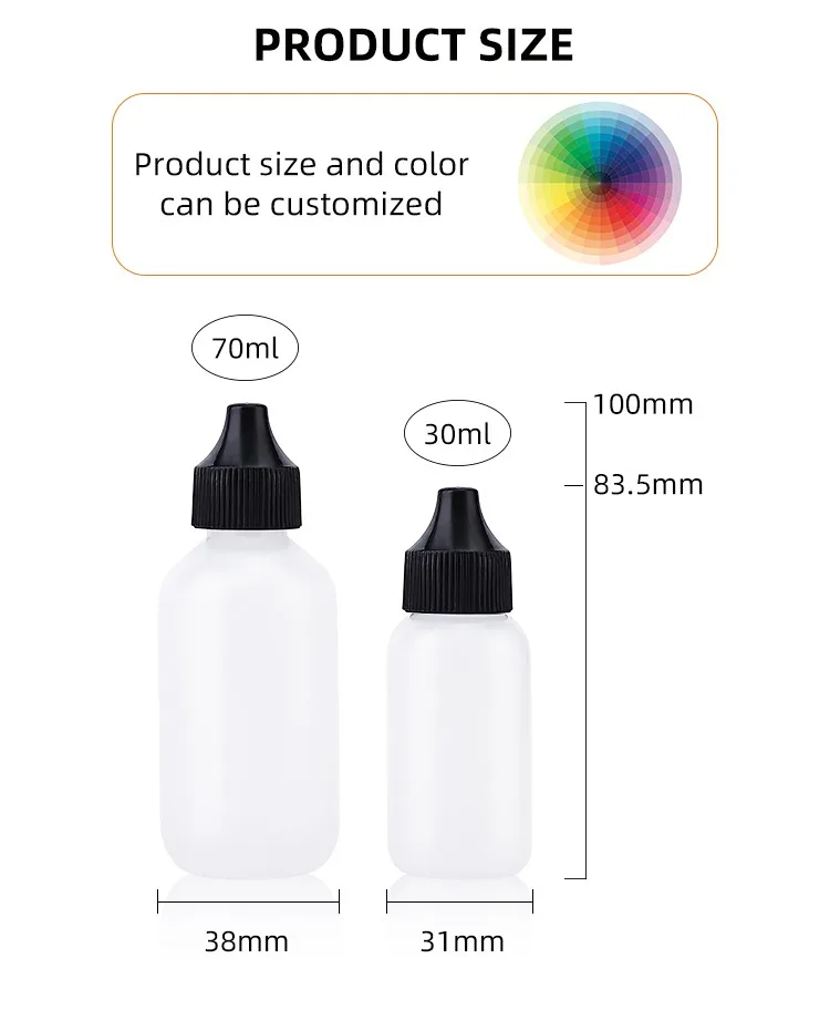 small plastic dropper bottles