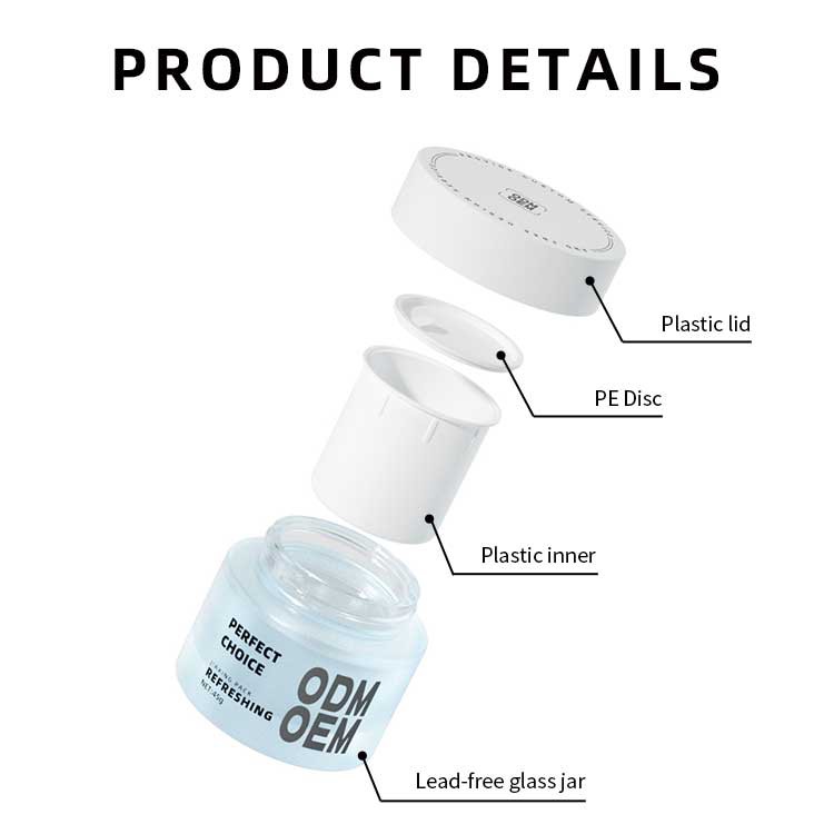glass cosmetic cream jar