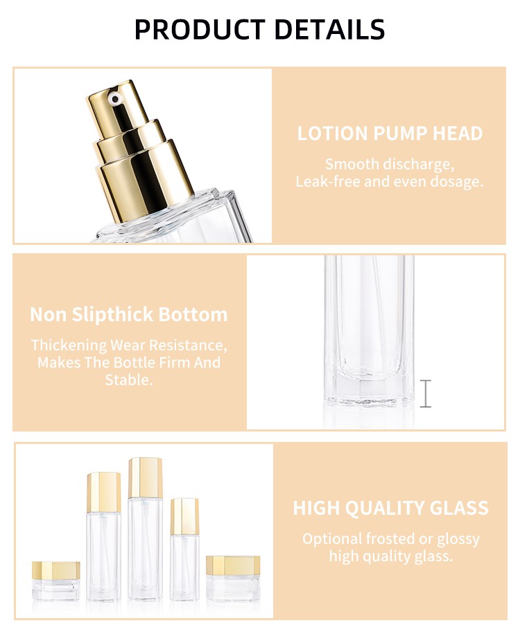 skin care glass bottles