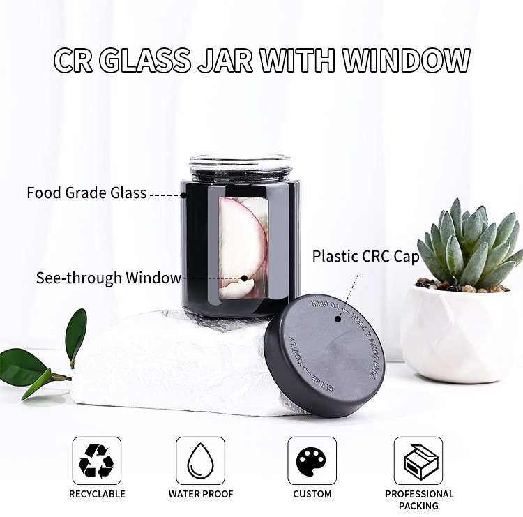 glass marijuana jars