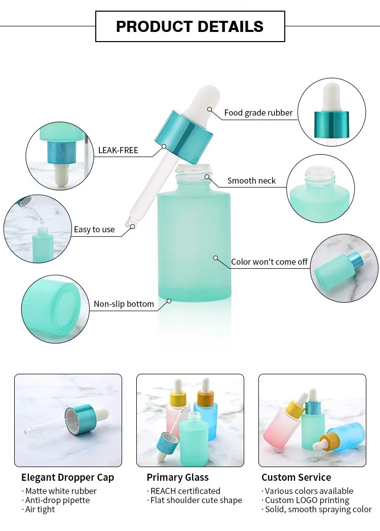 1oz cylinder glass dropper bottle