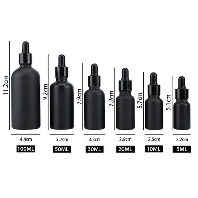 matter black glass dropper bottle matter black glass dropper bottle