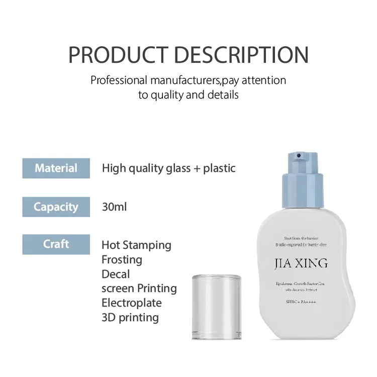 glass pump lotion bottle