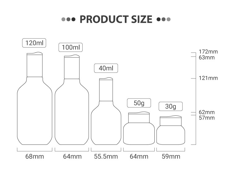 cosmetics cream glass bottles and jars