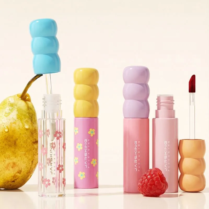 2.5ml Mini Lip Gloss Container Plastic Lip Gloss Tube With Brush Refillable Packaging