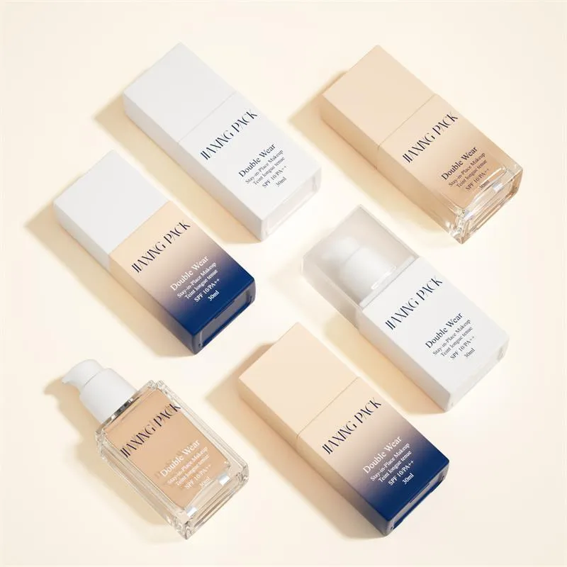 Square 30ml Cosmetic Foundation Lotion Pump Bottle