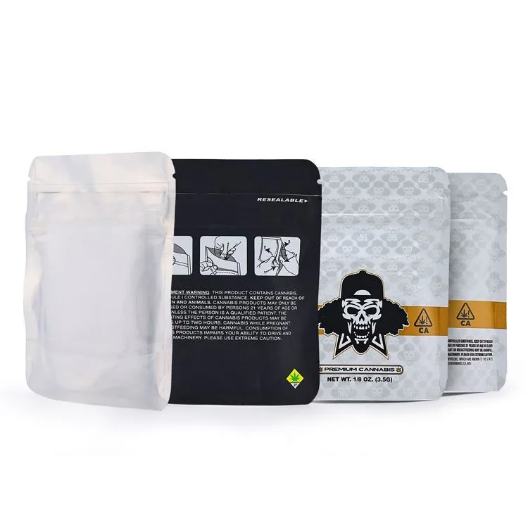 Aluminum Resealable Ziplock Mylar Bags Polyester Film Bag