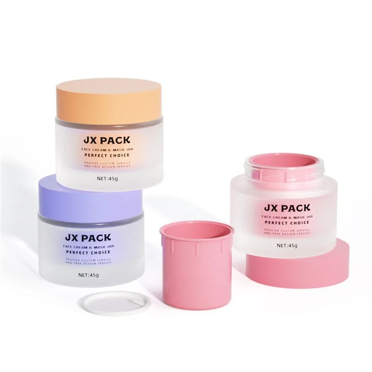 Cosmetic Glass Cream Jar 20g Round Travel Makeup Jars