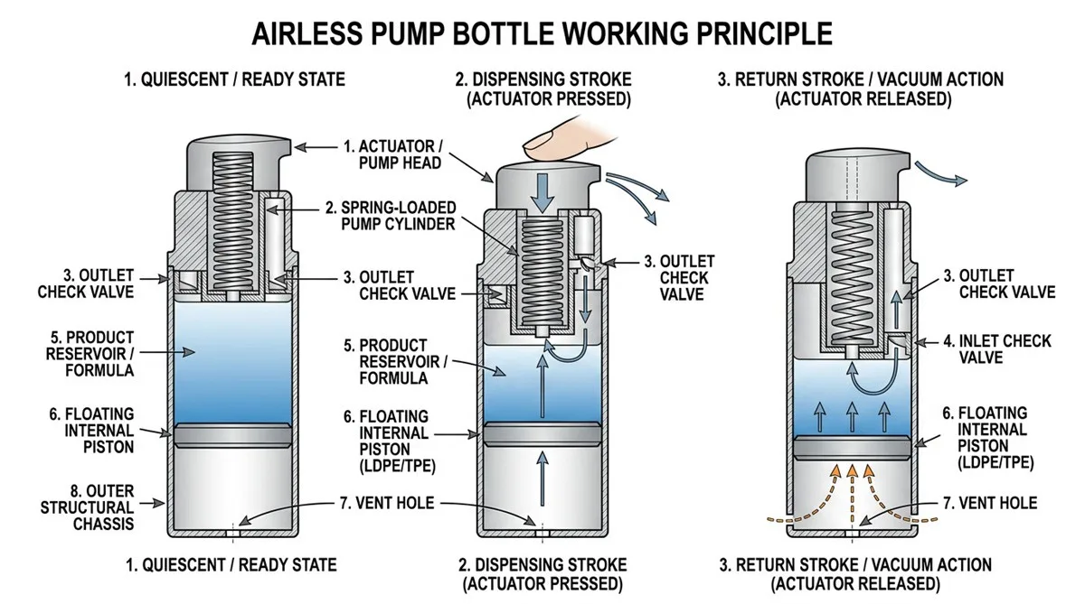 airless bottle packaging custom
