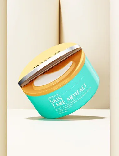 Facial cream jar with spoon Facial cream jar with spoon