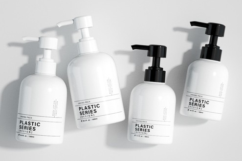 Plastic lotion bottle