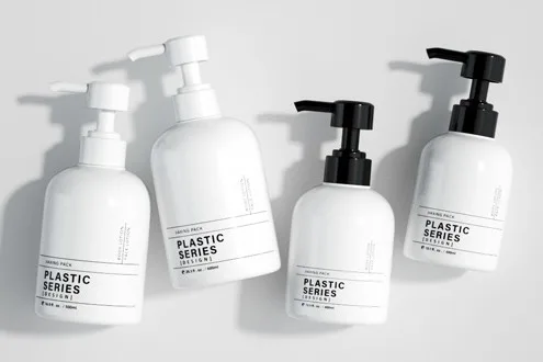 Plastic lotion bottle