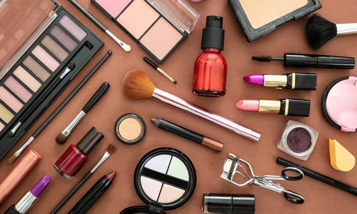 skincare and makeup products