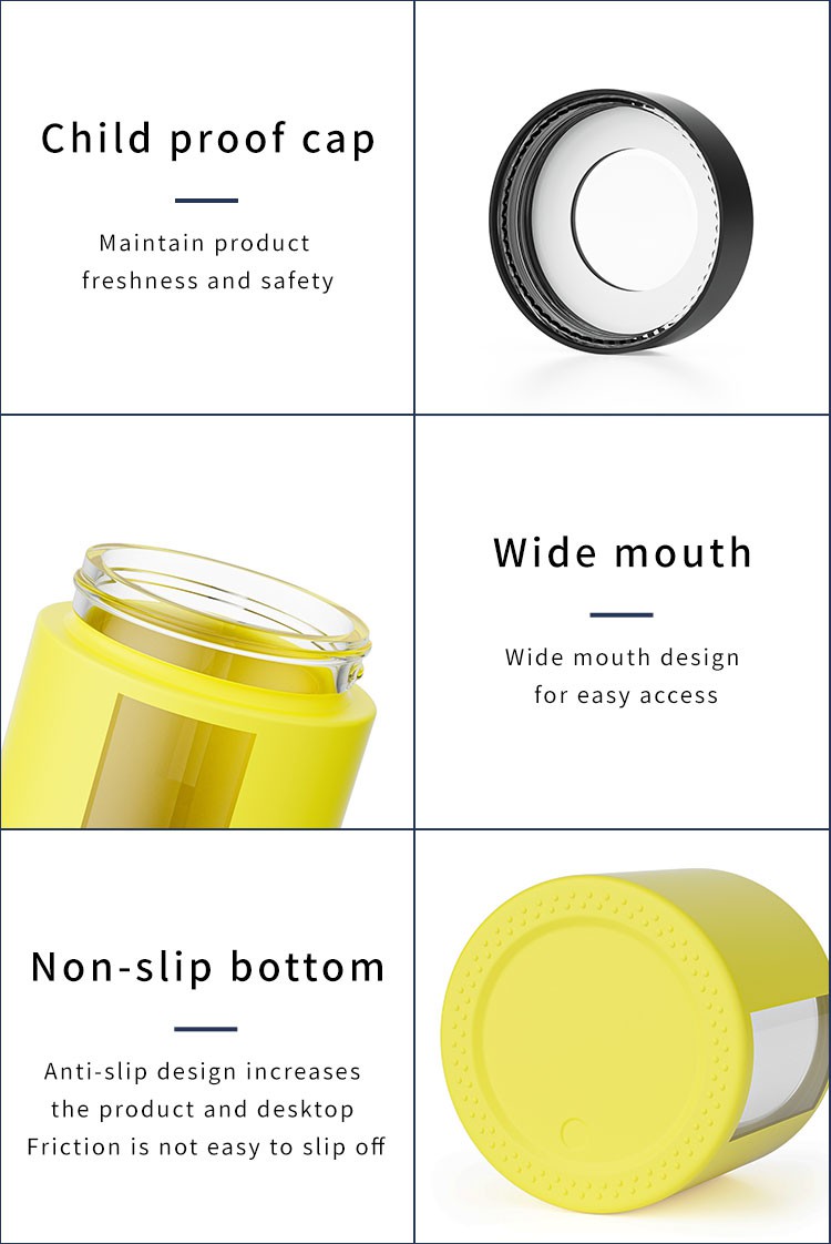 glass child proof  jar