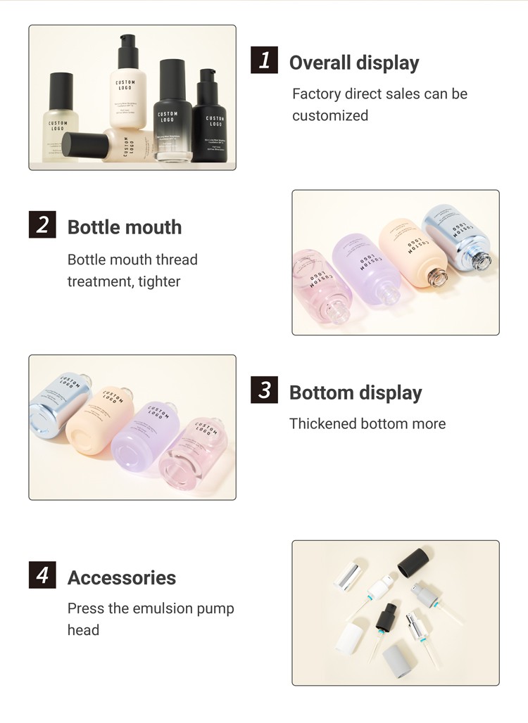 glass bottle with pump for lotion glass bottle with pump for lotion
