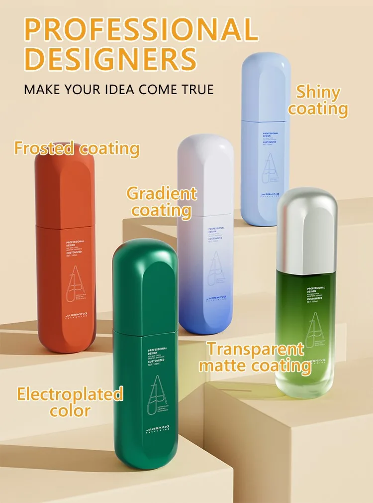 glass skincare bottles