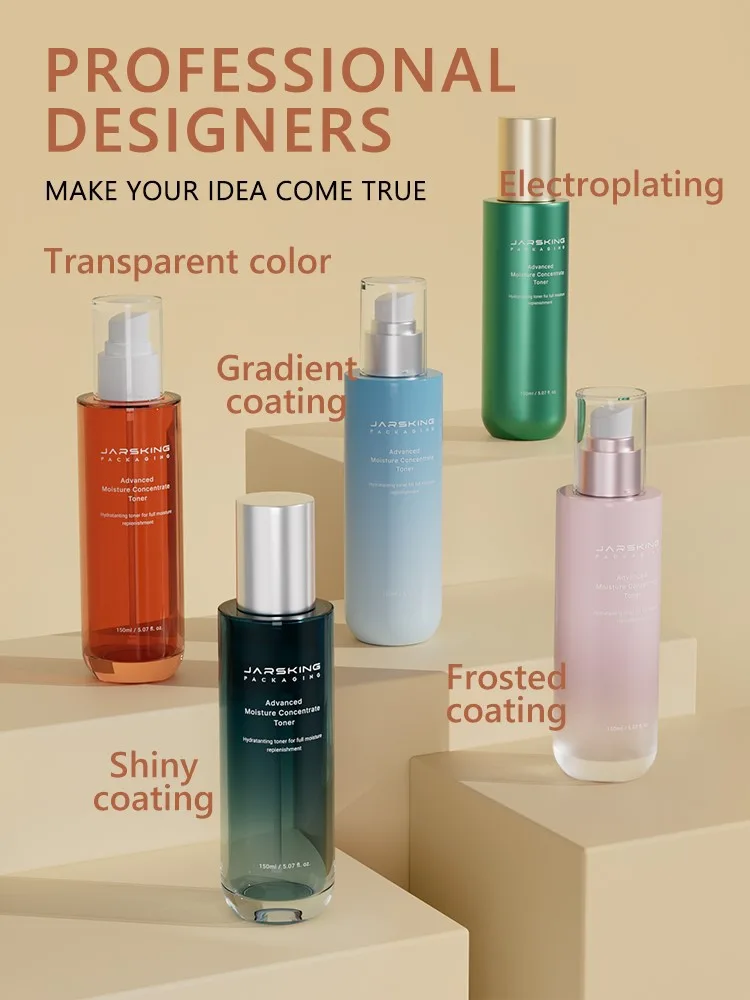 skincare in glass bottles