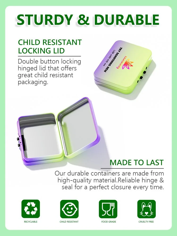 child resistant tin box