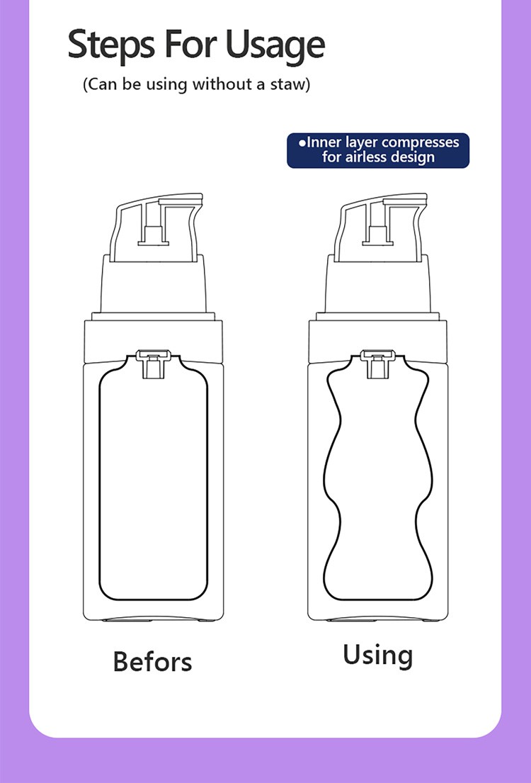 cosmetic airless pump bottles