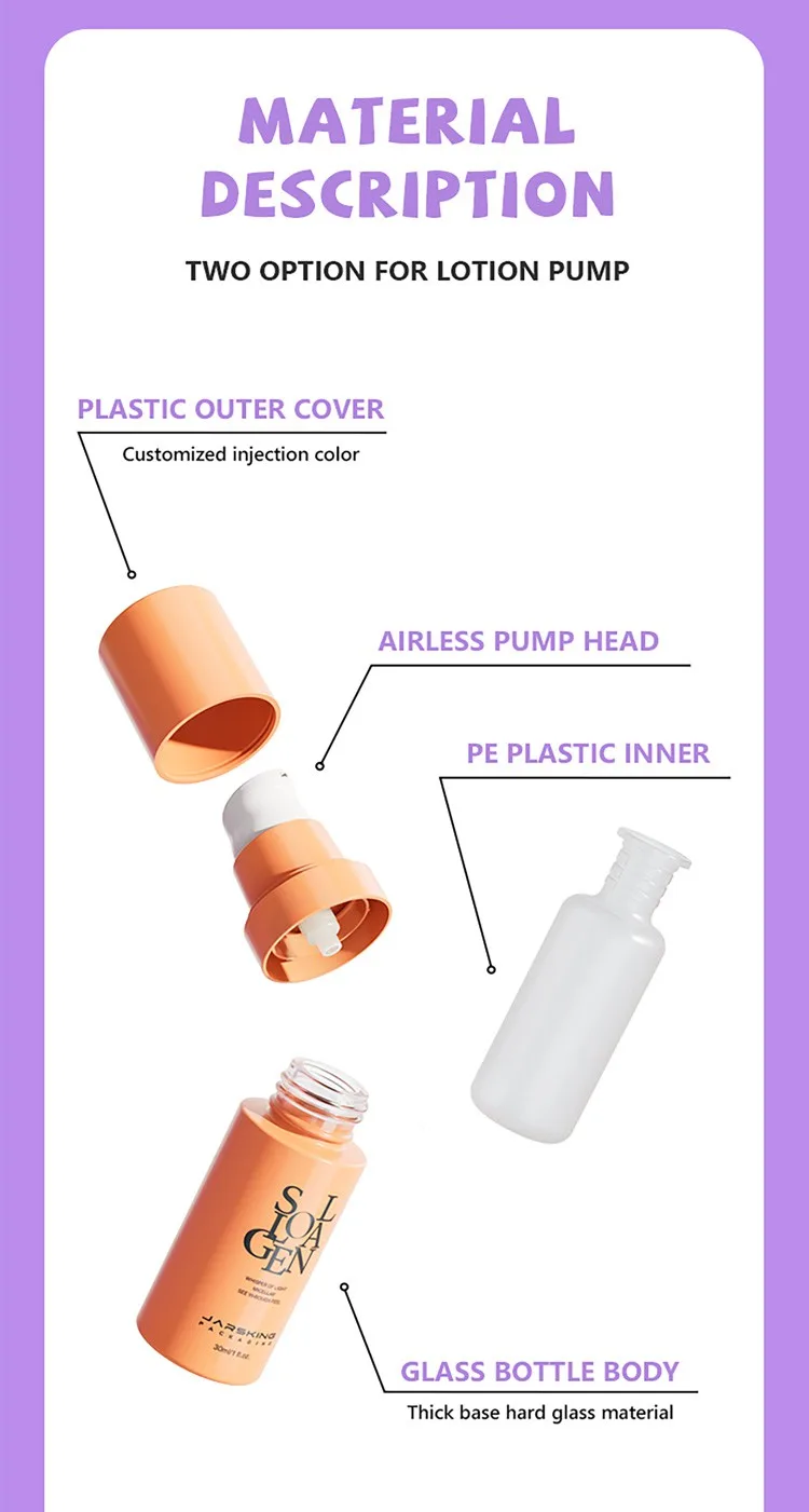 airless cosmetic pump bottles