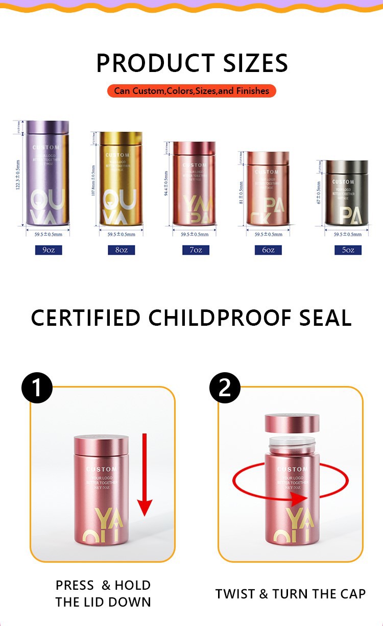8oz glass child resistant jar 8oz glass child resistant jar