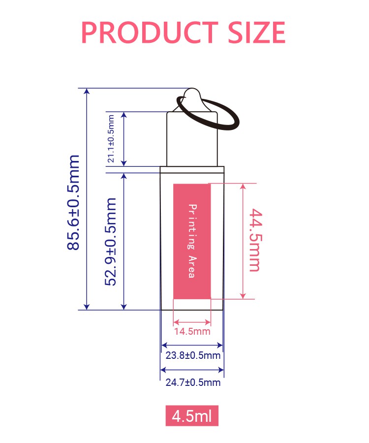 Custom Logo Lip Gloss Tubes	