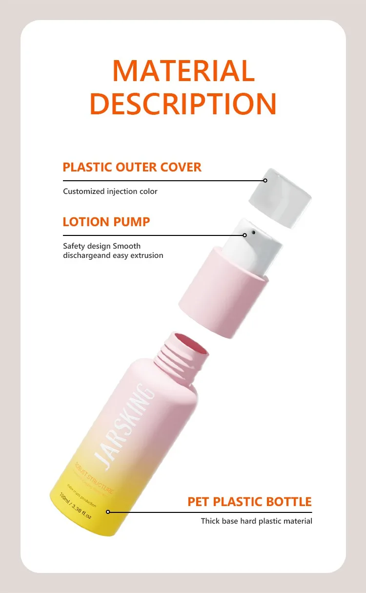 custom logo PET lotion bottle custom logo PET lotion bottle