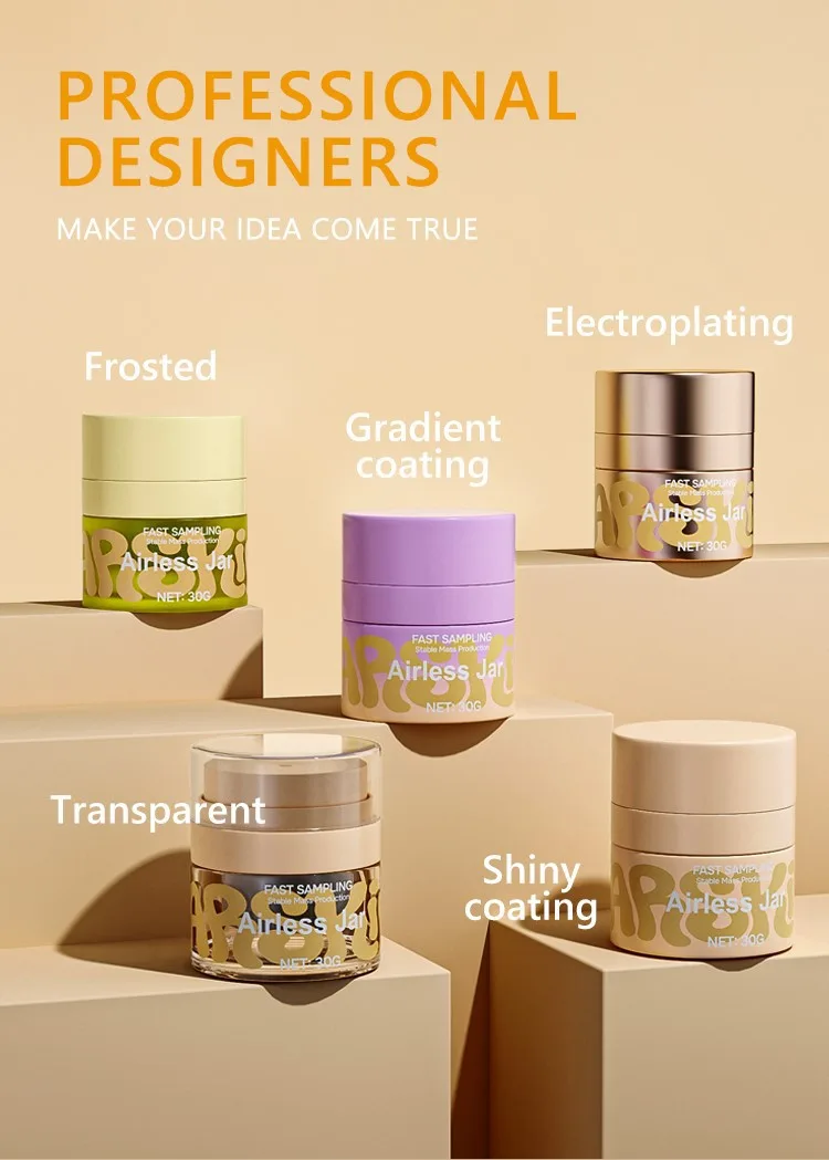 custom logo glass airless jar	