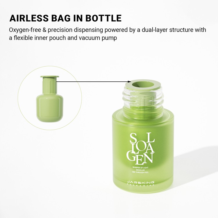 30ml glass lotion pump bottle