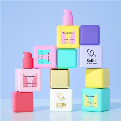 30ml Moisturizer Pump Bottle Square Glass Small Lotion Pump Bottle Container suppliers