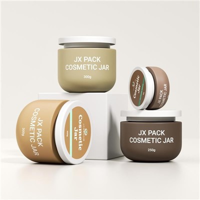 250g 300g Body Scrub Containers Plastic Pet Cream Jar