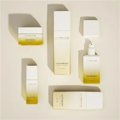 Square Cosmetic Bottle 30g 50g Glass Empty Cream Jar